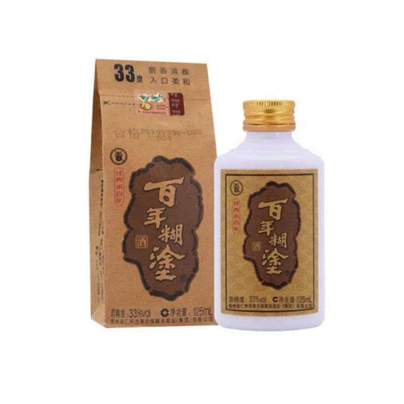 Rượu Rượu Bách Niên Hồ Đồ 33% (Chai 125ml - Thùng 24 Chai) chính hãng nhập khẩu