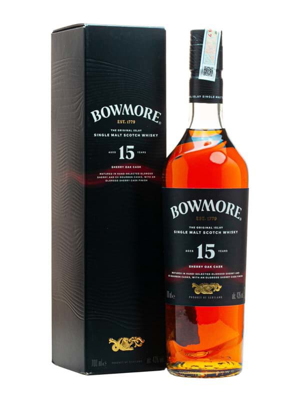 Rượu Bowmore 15 Years Old (Ủ Thùng Sherry Cask Finish) chính hãng nhập khẩu