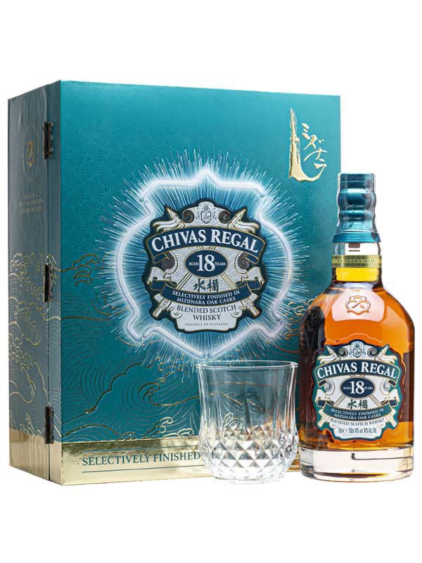 Rượu Chivas Regal 18 Mizunara (Ủ Thùng Gỗ Sồi Nhật Bản) chính hãng nhập khẩu