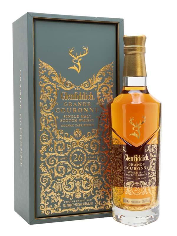 Rượu Glenfiddich 26 Years Old Grande Couronne (Thùng Rượu Cognac Pháp) chính hãng nhập khẩu