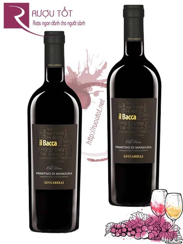 Rượu Vang Ý Luccarelli Il Bacca Primitivo di Manduria 16 Độ chính hãng nhập khẩu